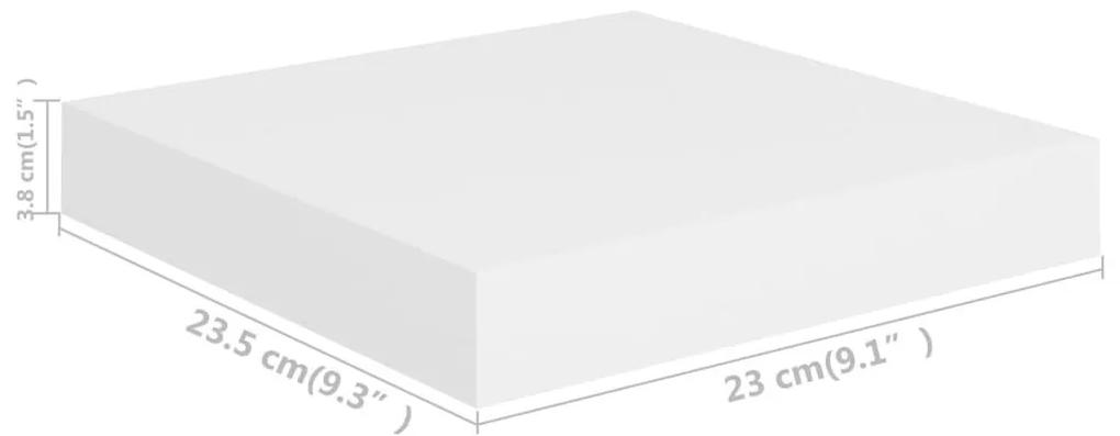 Ράφια Τοίχου 2 τεμ. Άσπρα 23x23,5x3,8 εκ. MDF - Λευκό