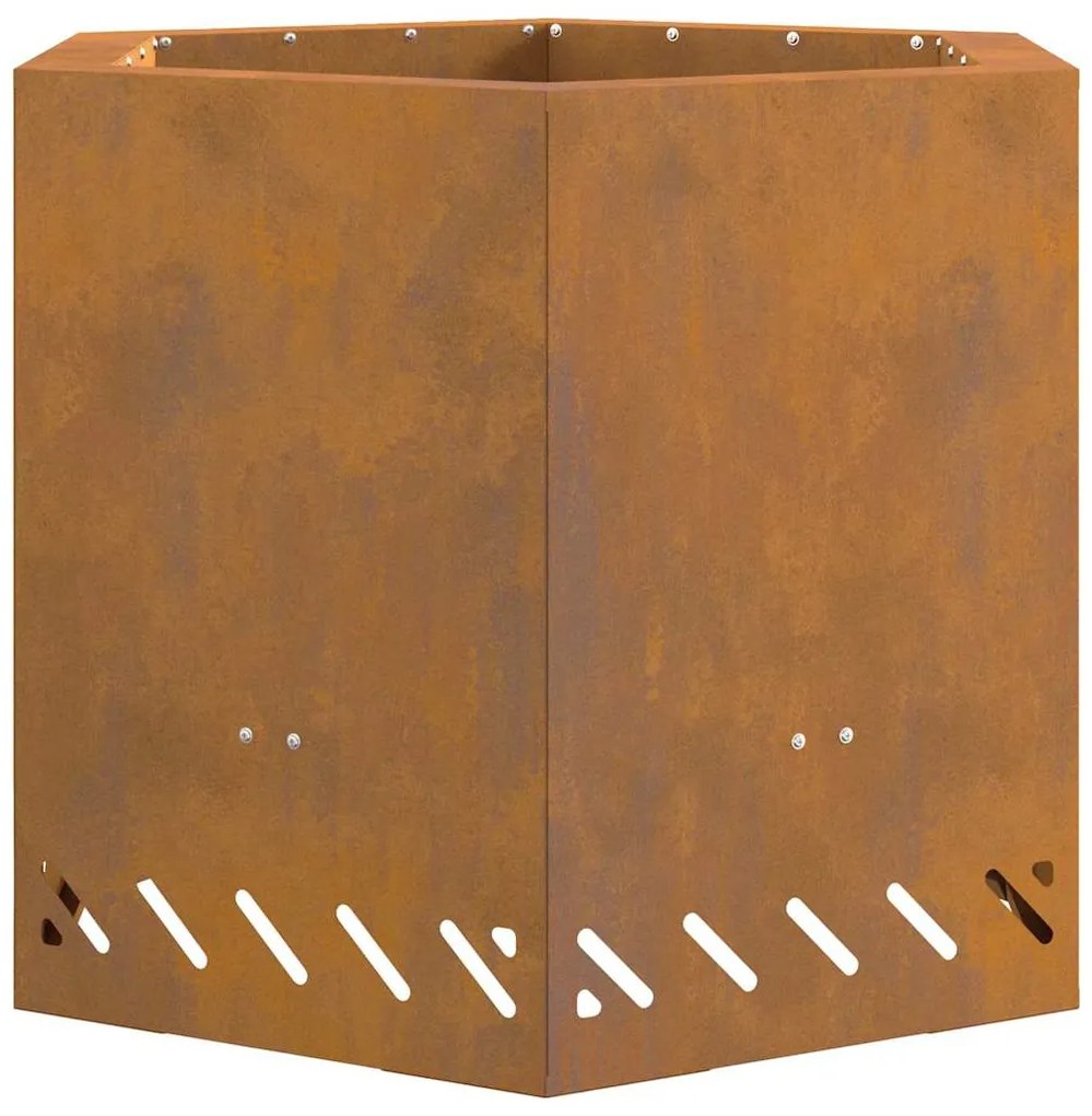 vidaXL Φωτιά Καφέ 58 x 58 x 51 cm Ατσάλι σκληρυθέν στον αέρα