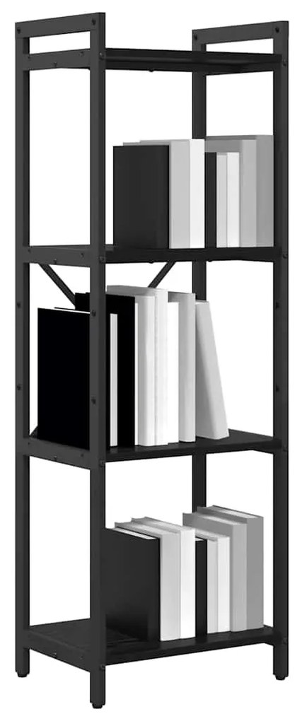 vidaXL Ράφι Βιβλίων Μαύρη Οξυά 40 x 30 x 85 εκ Επεξεργασμένο ξύλο