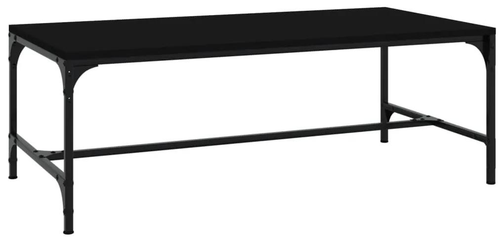 Τραπεζάκι Σαλονιού Μαύρο 100x50x35 εκ. από Επεξεργασμένο Ξύλο - Μαύρο
