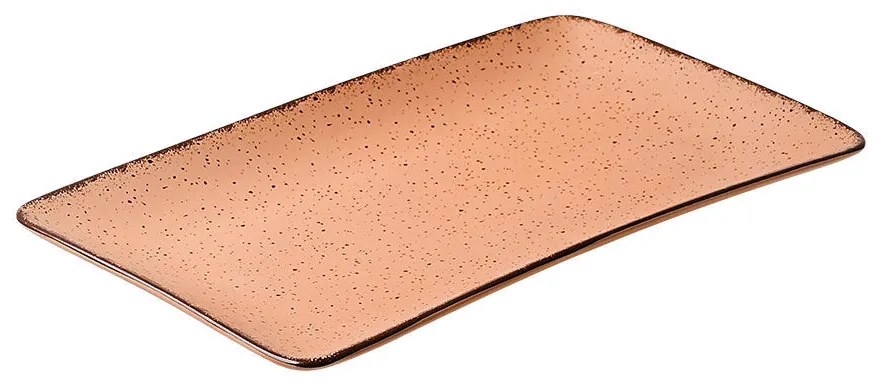 Πιατέλα Ορθογώνια Πορσελάνινη Terra Salmon 21x10.5cm - Estia