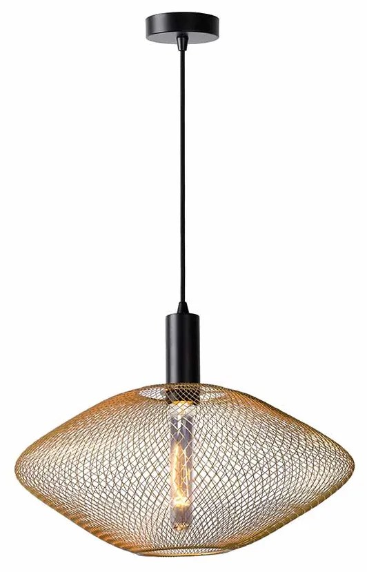 Φωτιστικό Κρεμαστό Lucide 21423-45-02 MESH Χρυσό Χρώμα (Gold Coloured)|Μαύρο Ματ (Black Mat)