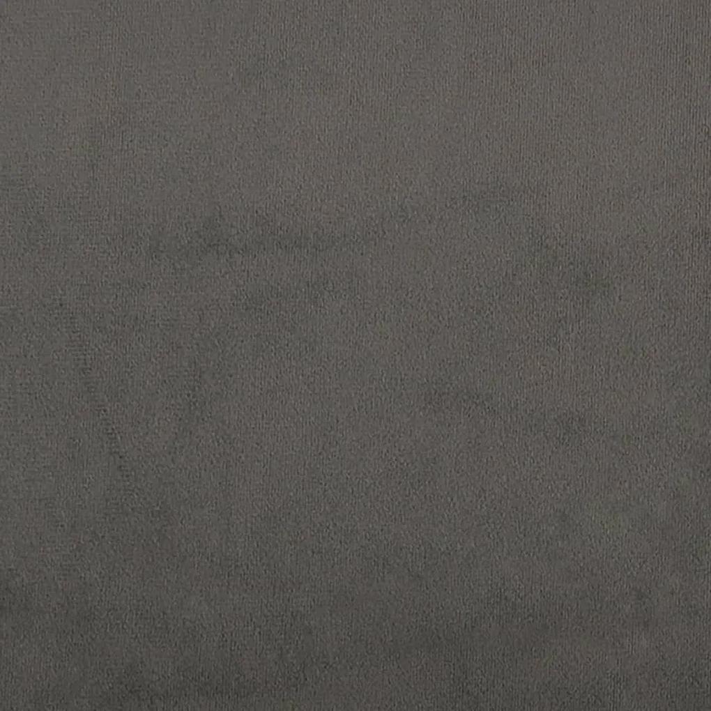 Πλαίσιο Κρεβατιού με Κεφαλάρι Σκ. Γκρι 120x200 εκ. Βελούδινο - Γκρι