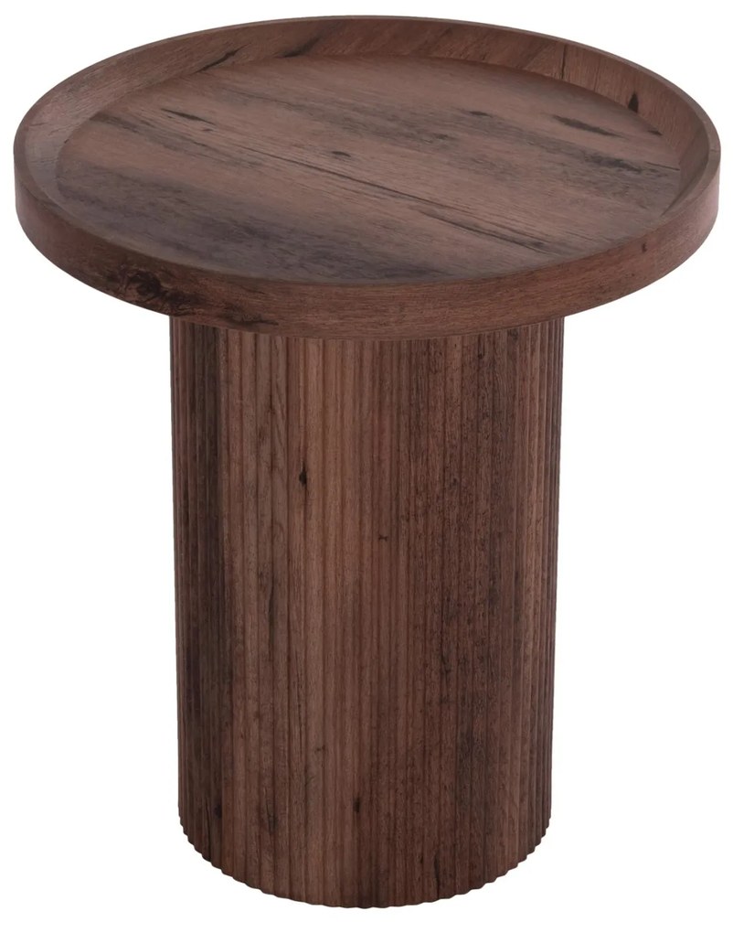 Τραπεζάκι σαλονιού MARGON C18027 MDF σε Σκούρο Καφέ Ξύλου Φ45x50,5Υεκ. 45x45x50.5 εκ.