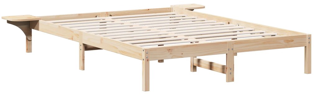 vidaXL Πλαίσιο κρεβατιού με κομοδίνα Καστανό 140 x 200 εκ Καστανό