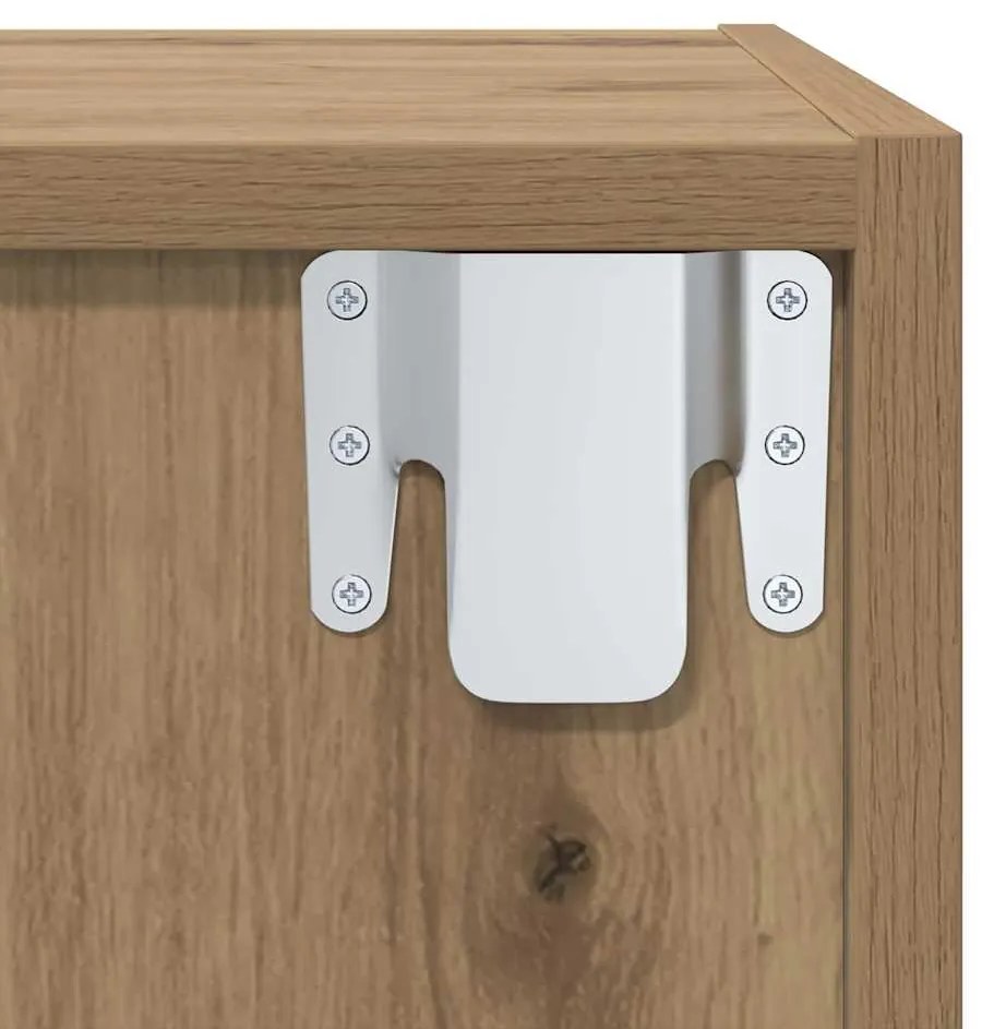 vidaXL Τοίχου ντουλάπες τηλεόρασης 2 pcs artisan δρυς 37 x 37 x 107 εκ