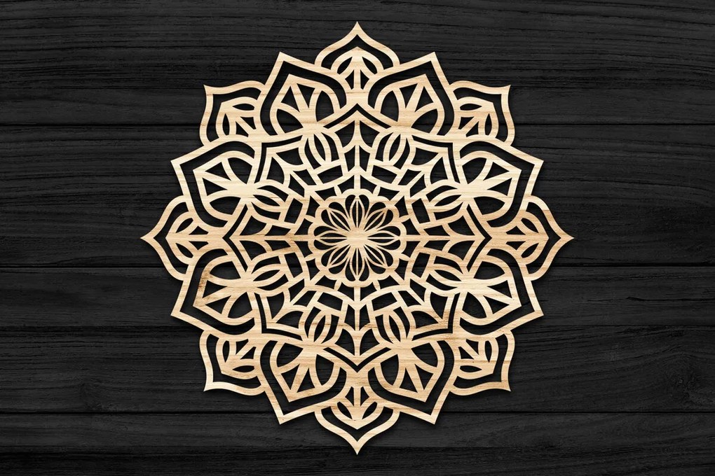 Intra απο ξύλο plywood 3mm-4mm πάχος Τρισδιάστατη Mandala Δίασταση 30x30 cm INTRAFABR-69577068