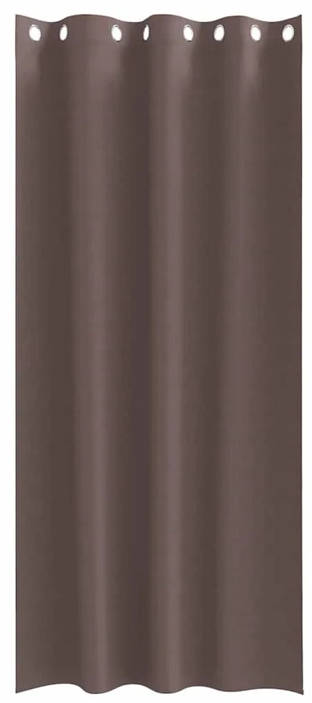 vidaXL Κουρτίνες 2 pcs Σκούρο καφέ Σκούρο καφέ 225x140εκ. Πολυεστέρας