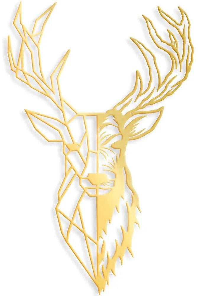 Διακοσμητικό Τοίχου Red Deer 891TNL2356 42x70cm Gold Wallity Metal