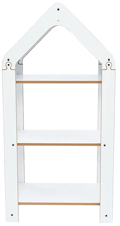 Ραφιέρα Montessori Zoilen I λευκό-μπλε mdf 50x30x100εκ 50x30x100 εκ.