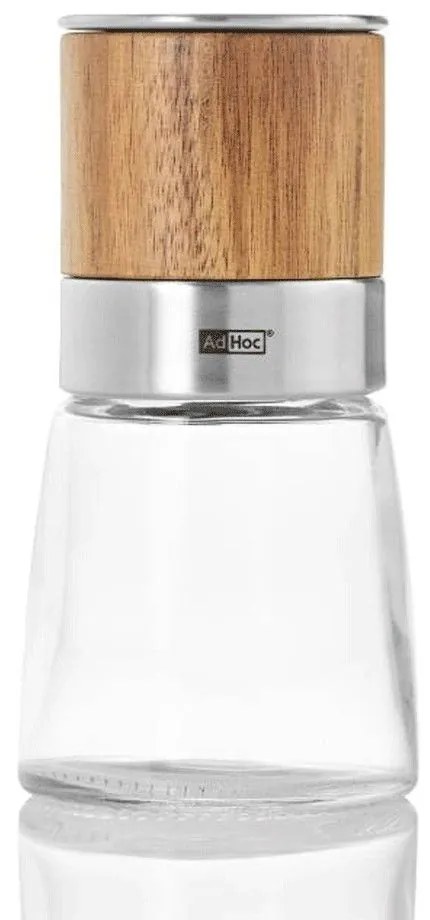 Μύλος Αλατιού/Πιπεριού Akasia MP99 13,5cm Clear-Natural AdHoc Wood, Glass