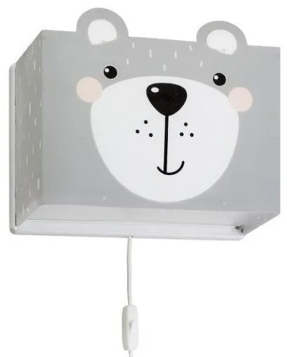 Παιδικό Φωτιστικό Τοίχου 64578 Little Teddy Ango Dalber-64578-Γκρι 64578