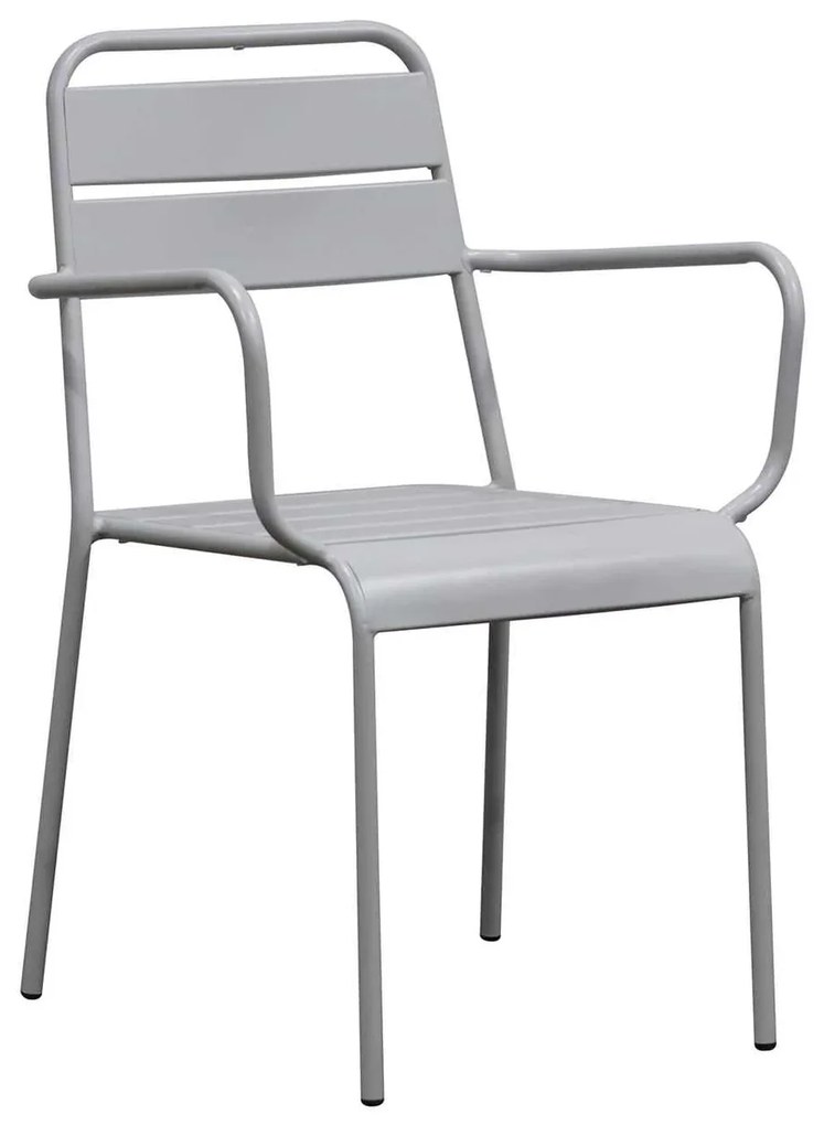BRIO Πολυθρόνα Στοιβαζόμενη Μέταλλο Βαφή Cool Grey 4C 57x58x84cm