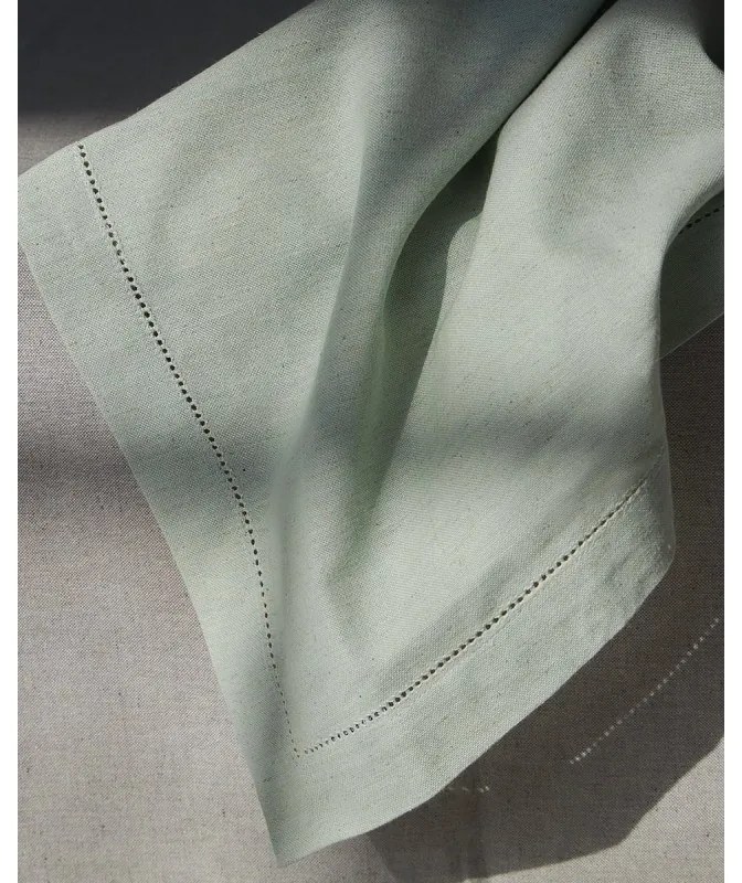 Μονόχρωμη Cottonlinen Πετσέτα Φαγητού με Αζούρ Faro 53x53 Φιστικί