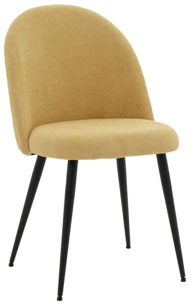 Καρέκλα Graceful Μπουκλέ 093-000020 50x53x83cm Yellow-Black Metal, Fabric
