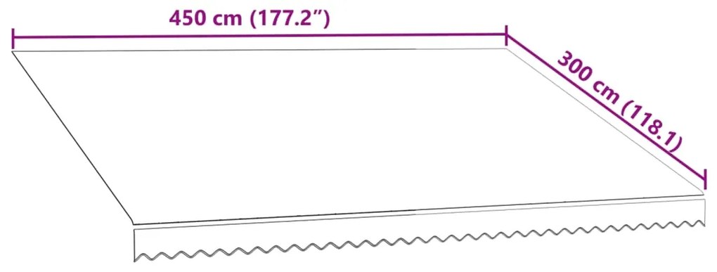 vidaXL Τεντόπανο Πορτοκαλί / Καφέ 450 x 300 εκ. από Καραβόπανο