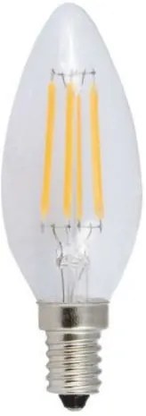 Λαμπτήρας LED Filament E14 Candle 4W 2700K  (10 τεμάχια)