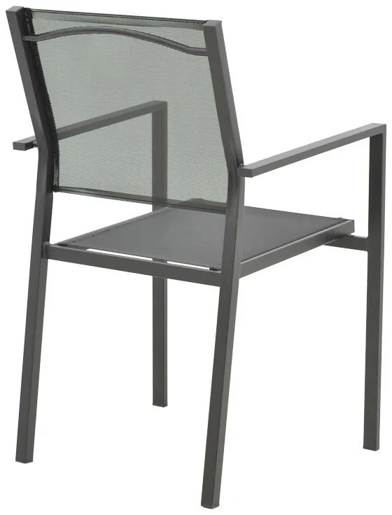 Τραπεζαρία Vergo-Confidence σετ 3τεμ μέταλλο σε μαύρη απόχρωση Φ60x70εκ 60x60x70 εκ.