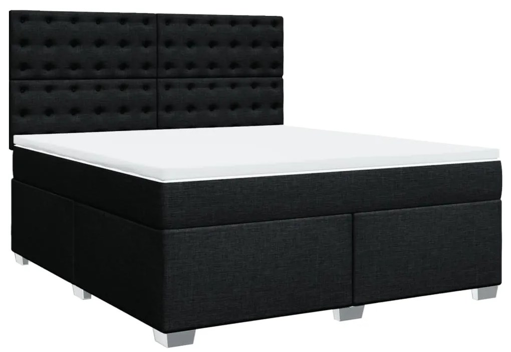 ΚΡΕΒΑΤΙ BOXSPRING ΜΕ ΣΤΡΩΜΑ ΜΑΥΡΟ 180X200 ΕΚ. ΥΦΑΣΜΑΤΙΝΟ 3292883