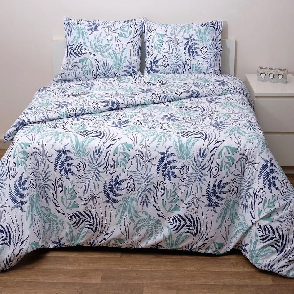 Παπλωματοθήκη 826 Blue-Green Viopros Μονό 160x240cm Βαμβάκι-Πολυέστερ