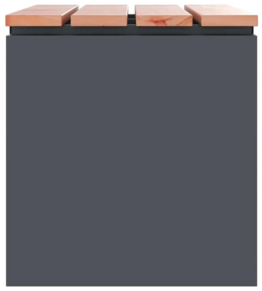 vidaXL Παγκάκι κήπου Ανθρακί 60 x 40 x 43 εκ Ατσάλι