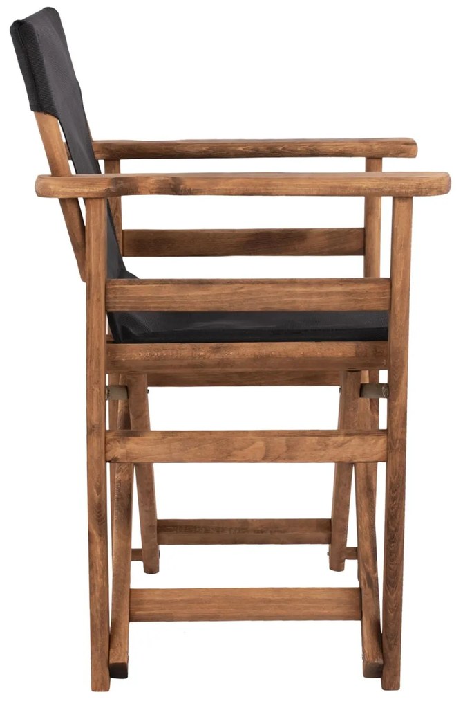 Καρέκλα Σκηνοθέτη ΛΗΜΝΟΣ C10368.05 Καρυδί με Textilene Μαύρο 57x54x88.5 εκ. 57x54x88.5 εκ.