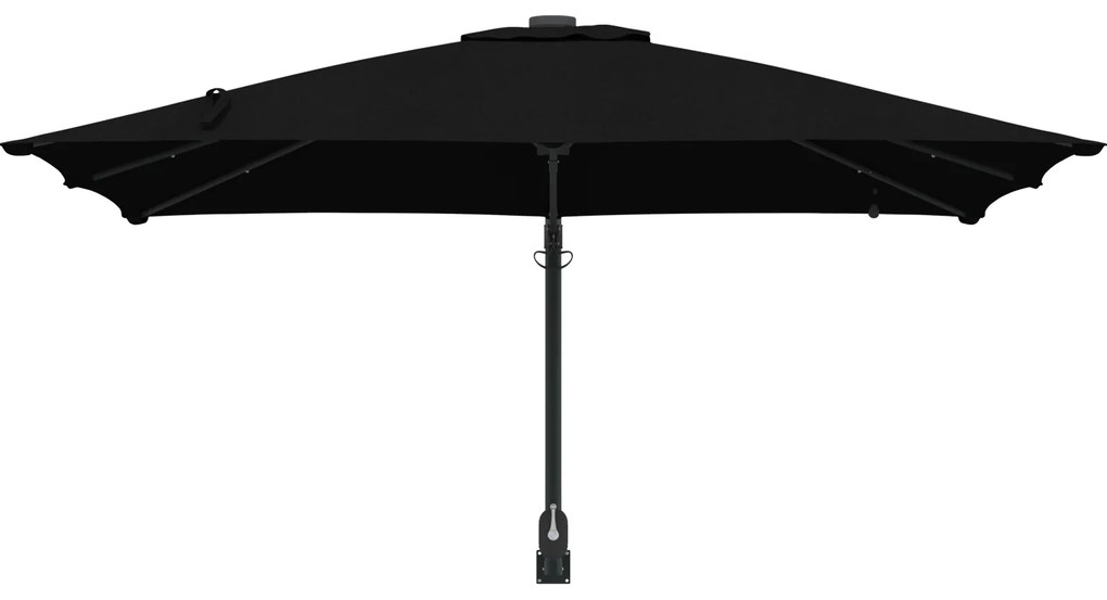 vidaXL Ομπρέλα Κήπου Μαύρο 248.5 x 247.5 x 160 εκ. ύφασμα