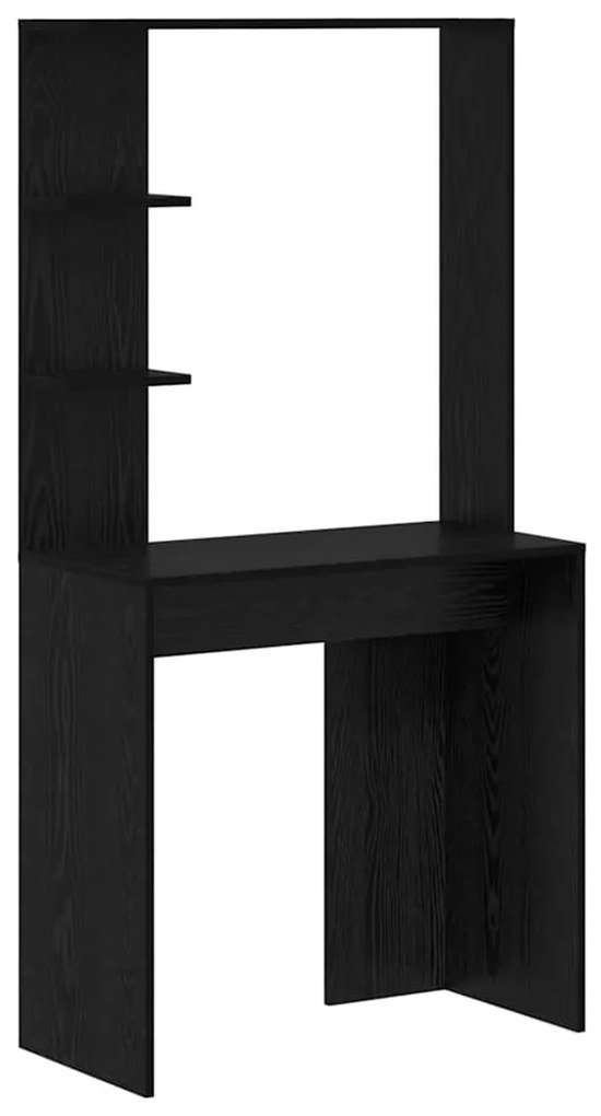 vidaXL Γραφείο Μαύρη δρυς 78.5 x 37 x 154.5 εκ Επεξεργασμένο ξύλο