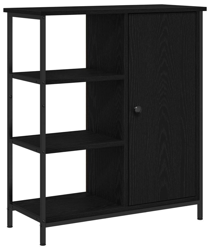 vidaXL Μπουφές Μαύρος Δρυς 70x30x80 εκ Επεξεργασμένο Ξύλο