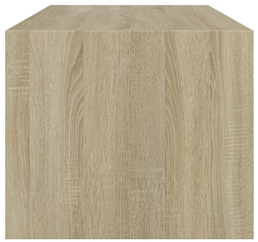 vidaXL Τραπεζάκι Σαλονιού Sonoma Δρυς 102x50x42 εκ. με Γυάλινες Πόρτες