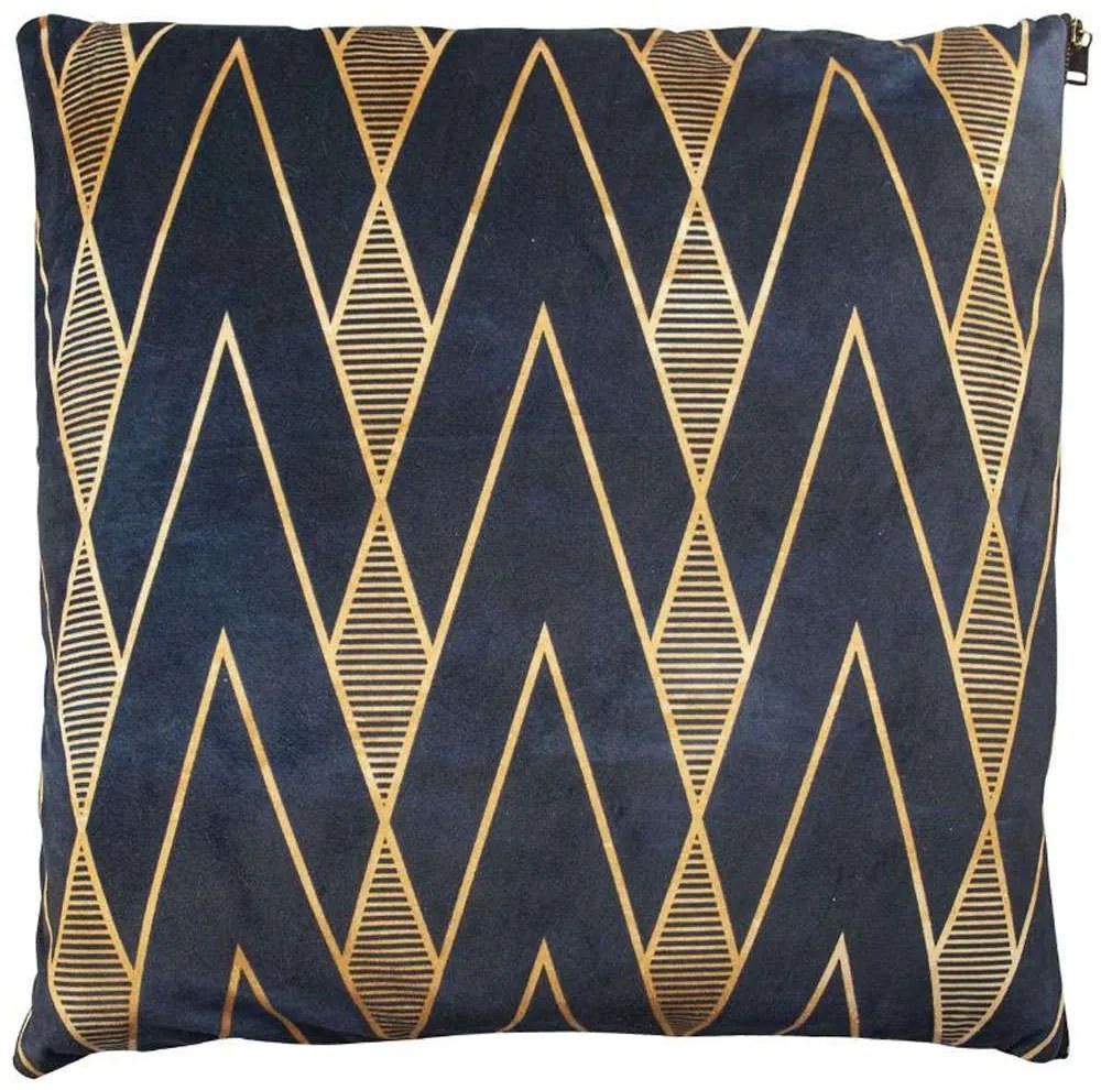 Μαξιλάρι Διακοσμητικό (Με Γέμιση) Mintoni 020450 Black-Gold 45X45 Velvet