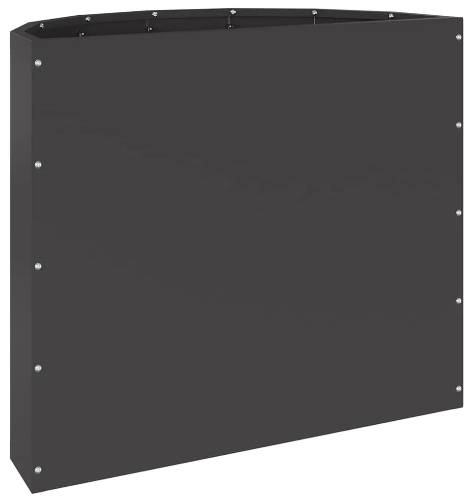 vidaXL Γλάστρα Μαύρο 60 x 30 x 50 εκ. Ατσάλι