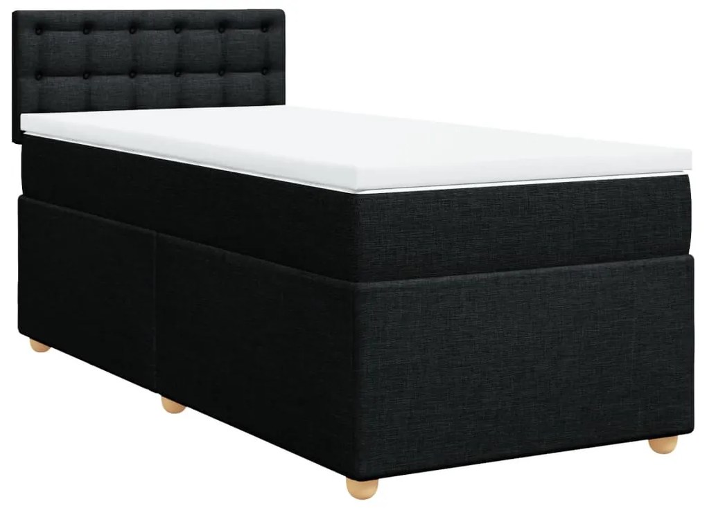 ΚΡΕΒΑΤΙ BOXSPRING ΜΕ ΣΤΡΩΜΑ ΜΑΥΡΟ 80 X 200 ΕΚ. ΥΦΑΣΜΑΤΙΝΟ 3286523