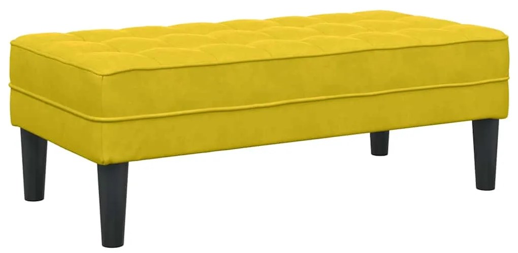 vidaXL Παγκάκι Κίτρινο 113 x 57 x 39 εκ. Βελούδο