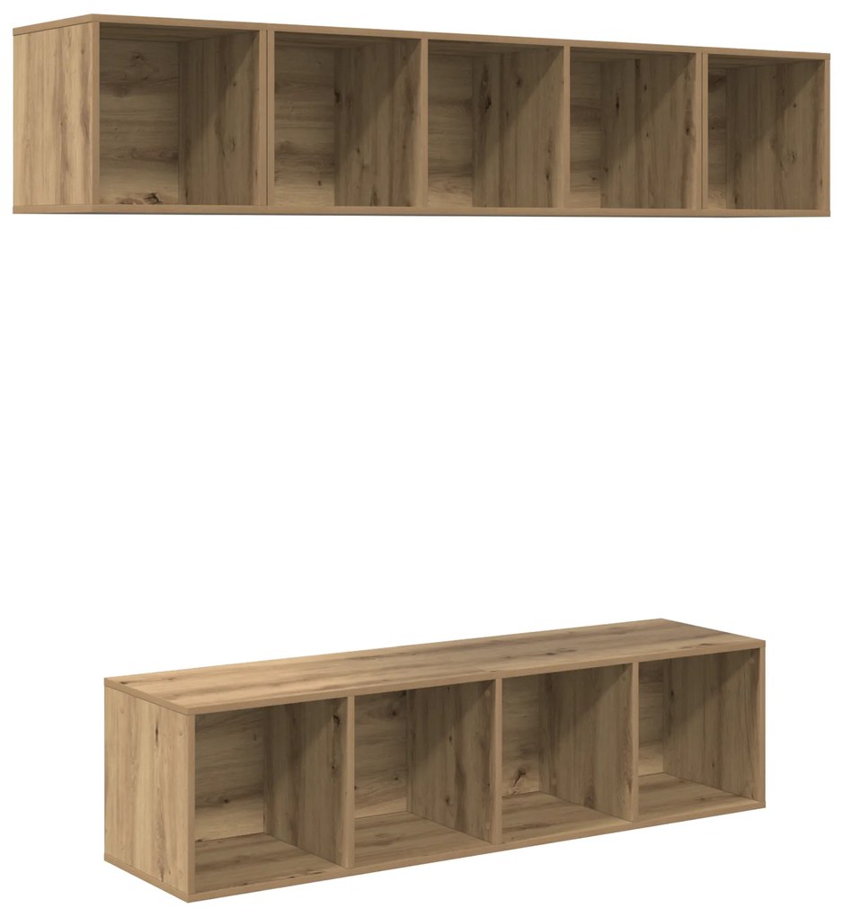 vidaXL Σετ επίπλου τηλεόρασης 4 pcs artisan δρυς 37 x 37 x 142.5 εκ