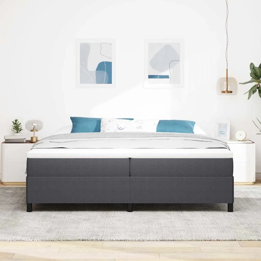 vidaXL Σκελετός Κρεβατιού Σκούρο γκρι 200 x 200 cm Βελούδο