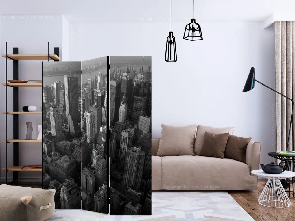 Διαχωριστικό με 3 τμήματα - New York: skyscrapers (bird's eye view) [Room Dividers]