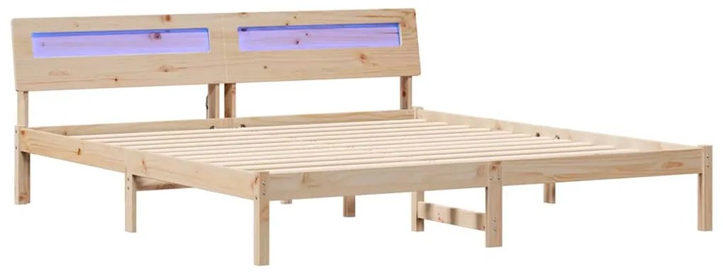 vidaXL Σκελετός Κρεβατιού Καφέ 180 x 200 cm Μασίφ ξύλο πεύκου
