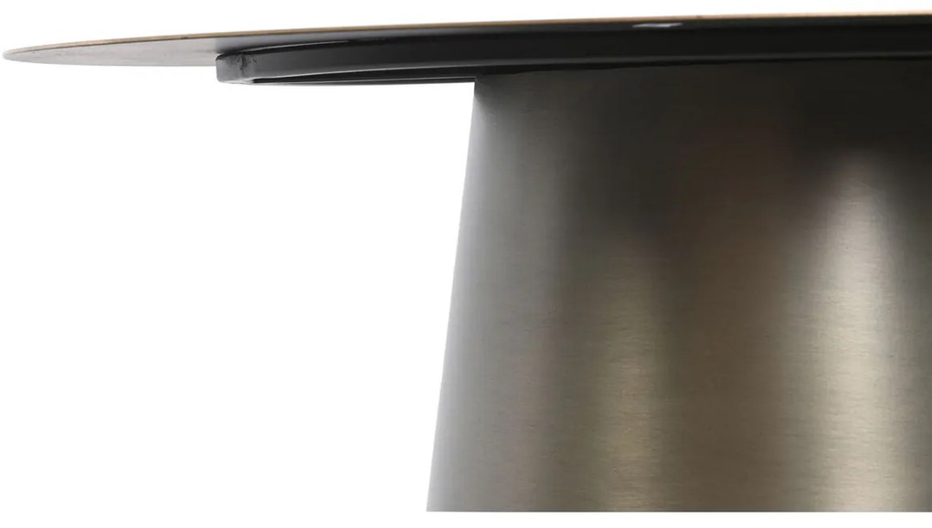 Βοηθητικό Τραπέζι DKD Home Decor Χρυσό Σκούρο γκρίζο Μέταλλο 60 x 60 x 37 cm
