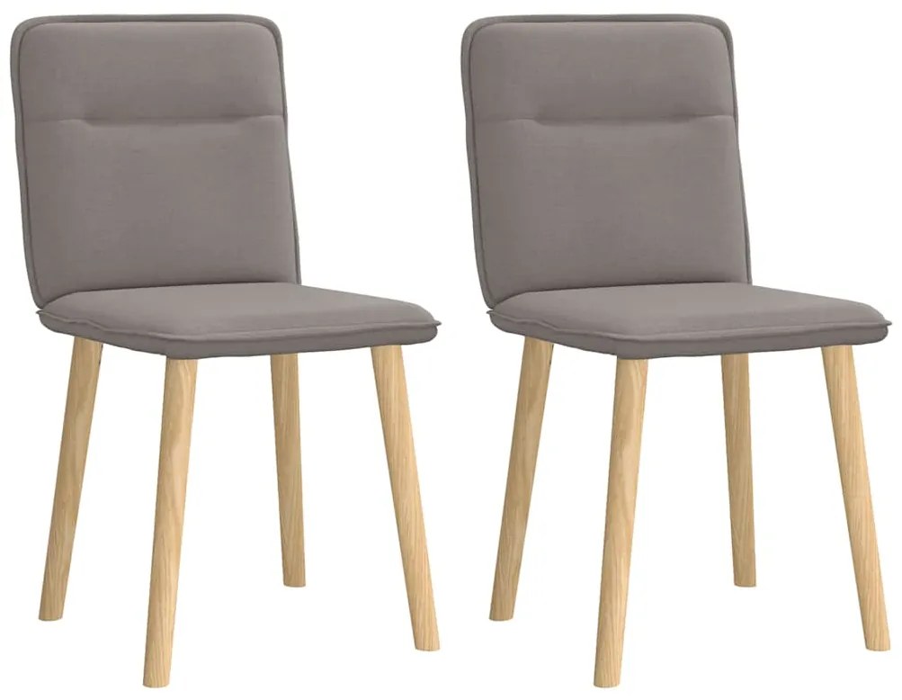 vidaXL Πολυθρόνες Τραπεζαρίας 2 τεμ. Taupe Υφασμάτινες