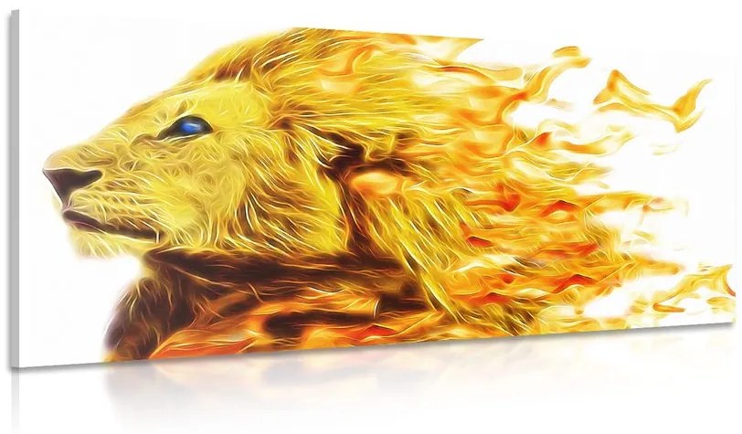 Εικόνα φλογερό λιοντάρι - 100x50
