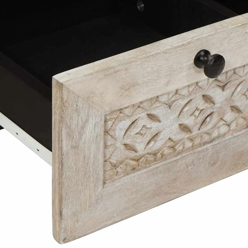 vidaXL Μονάδες TV με συρτάρι Λευκό 100 x 33 x 46 εκ Επεξεργασμένο ξύλο