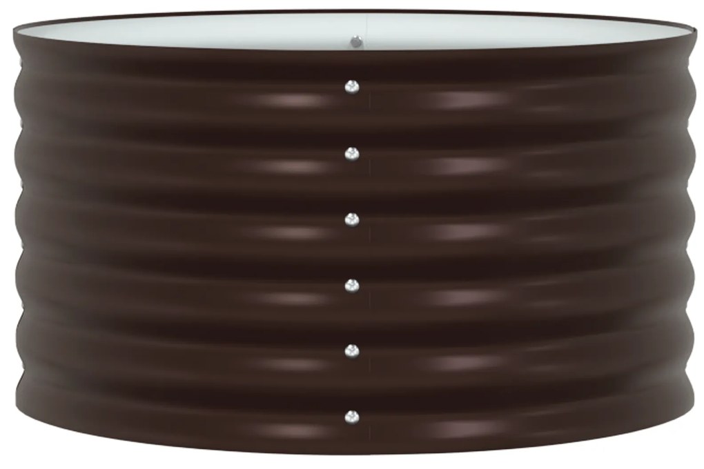 vidaXL Κήπος Υψηλό Κρεβάτι Καφέ 80x80x44 εκ. από Γαλβανισμένο Ατσάλι