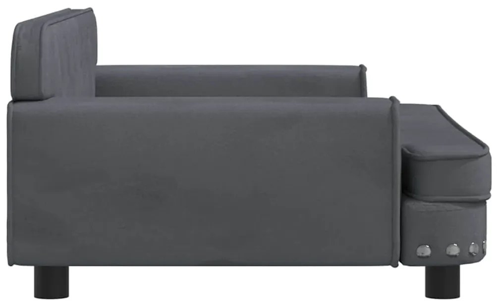 vidaXL Καναπές Παιδικός Σκούρο Γκρι 90 x 53 x 30 εκ. από Βελούδο