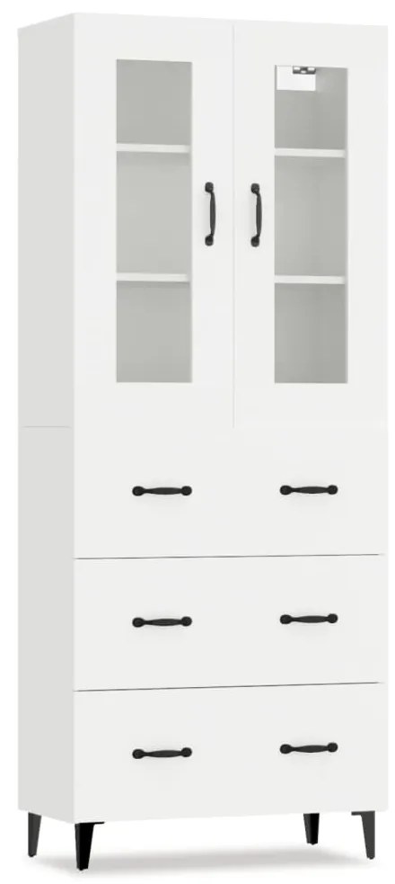 vidaXL Ντουλάπι Λευκό 69,5x34x180 εκ. από Επεξεργασμένο Ξύλο