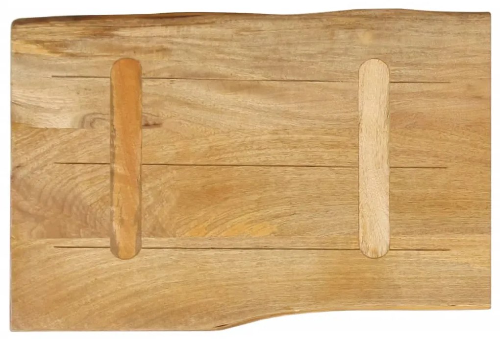 vidaXL Επιφάνεια Τραπεζιού 60x40x2,5 εκ. Live Edge Μασίφ Ξύλο Μάνγκο