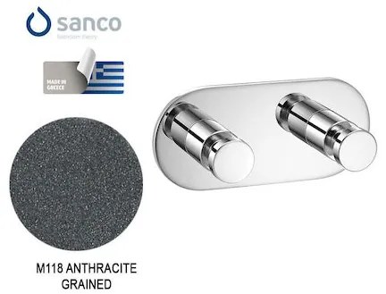 Άγκιστρο Διπλό Sanco Ergon Antracite Grained 0646-M118