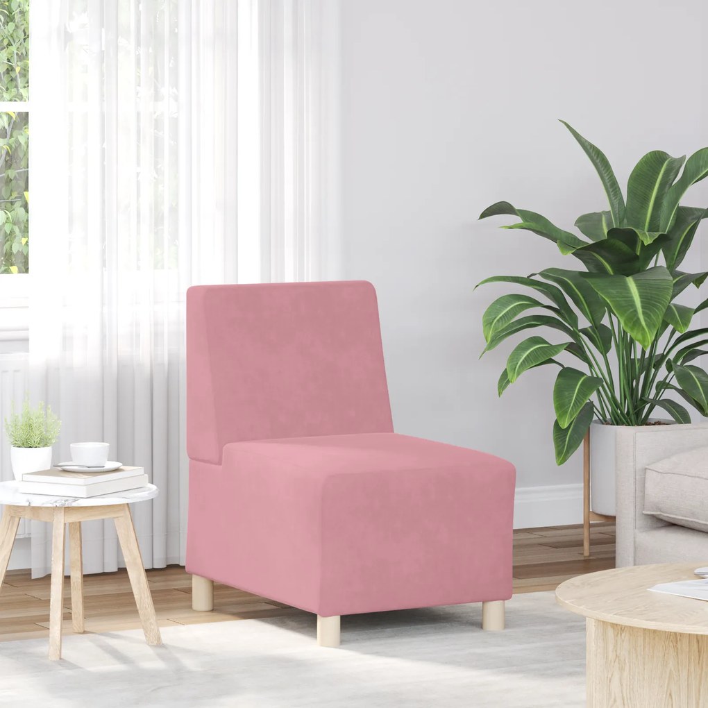 vidaXL Καναπέδες 2 pcs Ροζ 55 x 74 x 82 εκ. Βελούδο