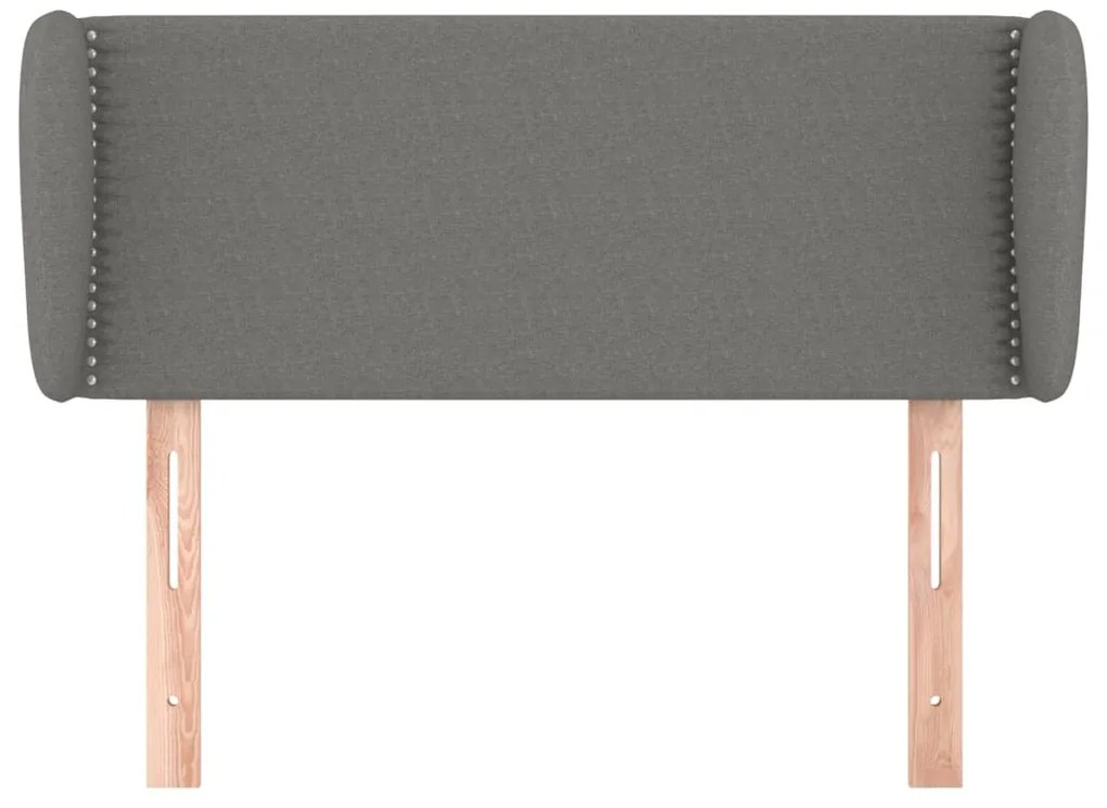 vidaXL Κεφαλάρι με Πτερύγια Σκούρο Γκρι 103x23x78/88 εκ. Υφασμάτινο