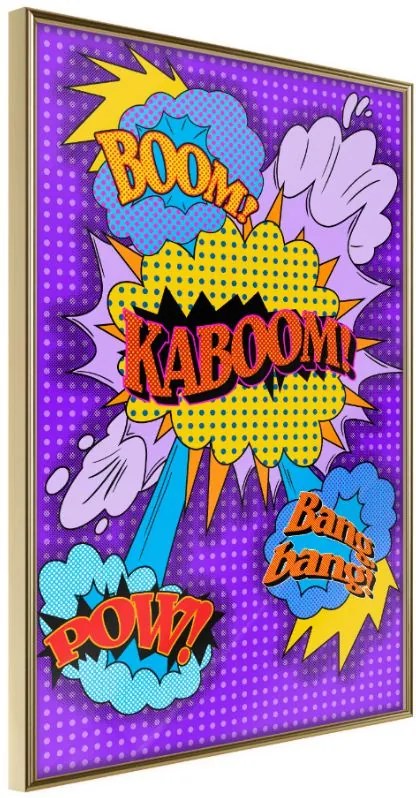 Αφίσα - Kaboom! Boom! Pow! - 20x30 - Χρυσό - Χωρίς πασπαρτού